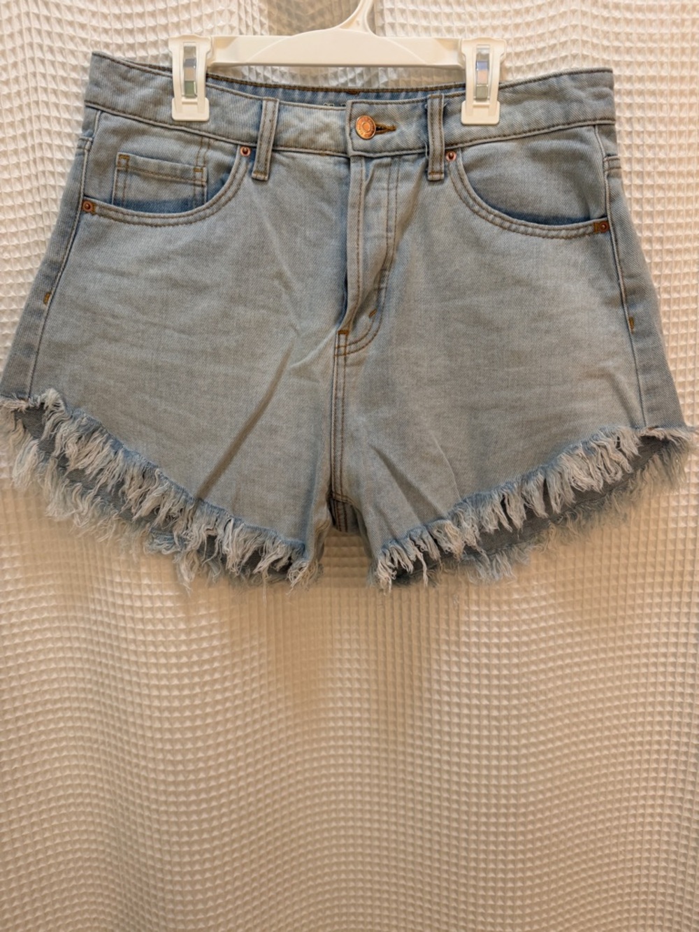Wild Fable Light Blue Frayed Hem Denim Shorts